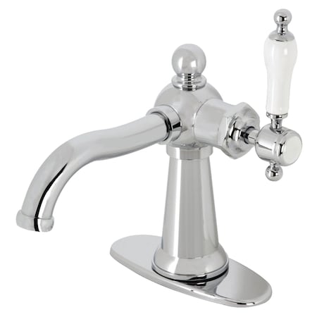 Kingston Brass KSD154KLCP Single-Handle Bathroom Faucet with Push Pop-Up, Polished Chrome KSD154KLCP
